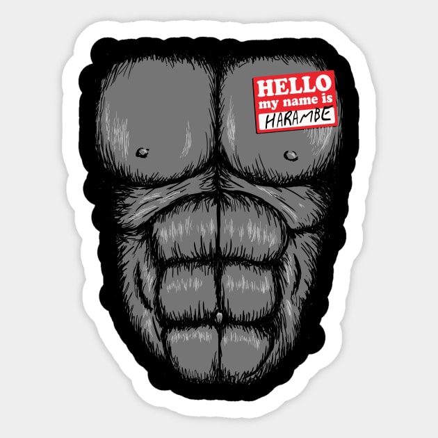 Harambe Halloween Sticker by dumbshirts